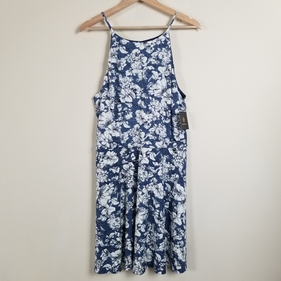 Fortune + Ivy Dresses & Skirts - Fortune & Ivy Stitch Fix Fit N Flare Dress Halter Neckline XXL Runs Small NWT